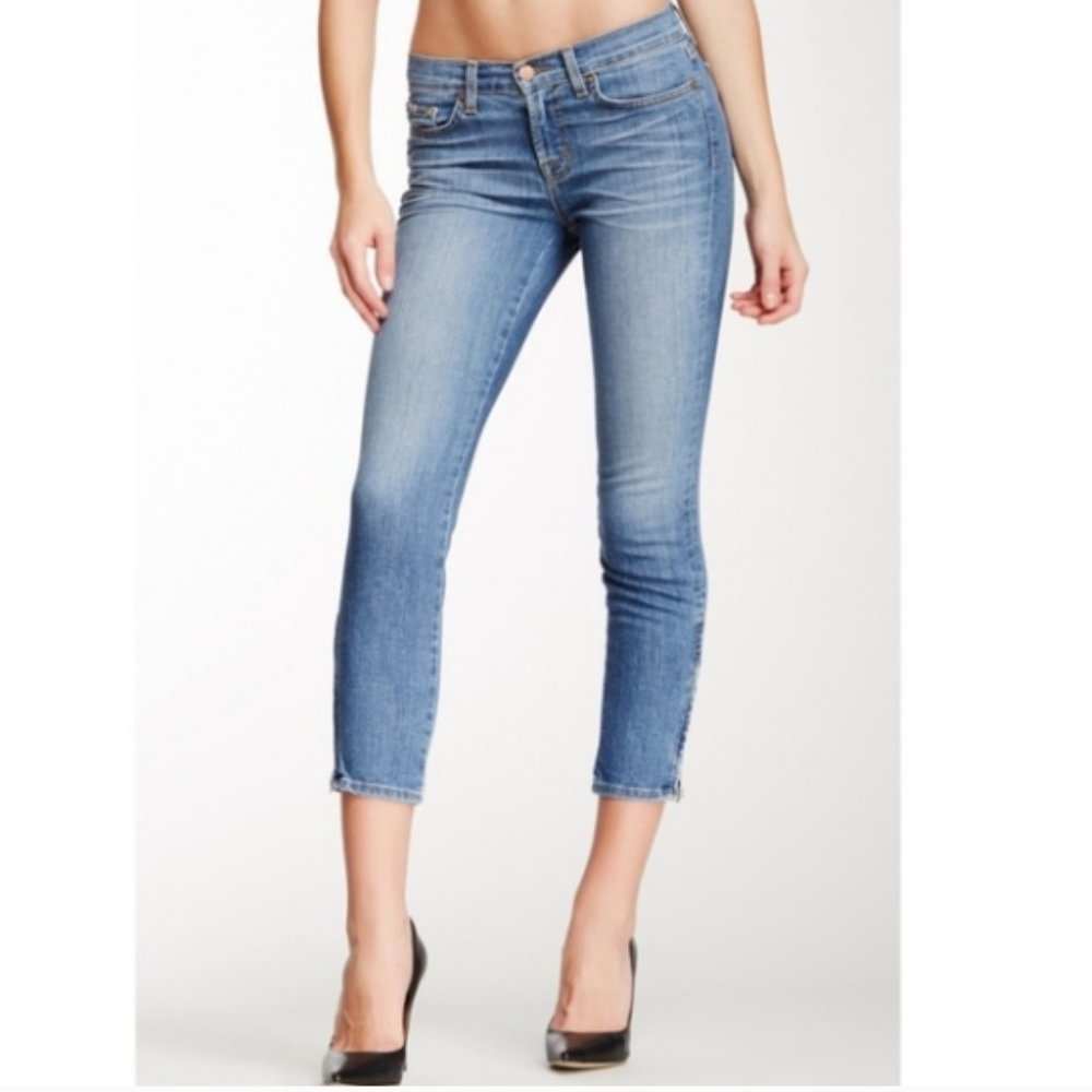 J BRAND Ankle Zip Skinny Cropped Capri Jeans in color Bliss Size 27